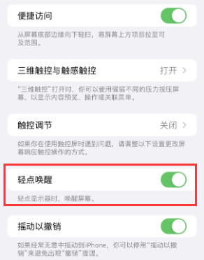 甘洛苹果授权维修站分享iPhone轻点无法唤醒怎么办 