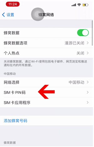 甘洛苹果14维修网分享如何给iPhone14的SIM卡设置密码 