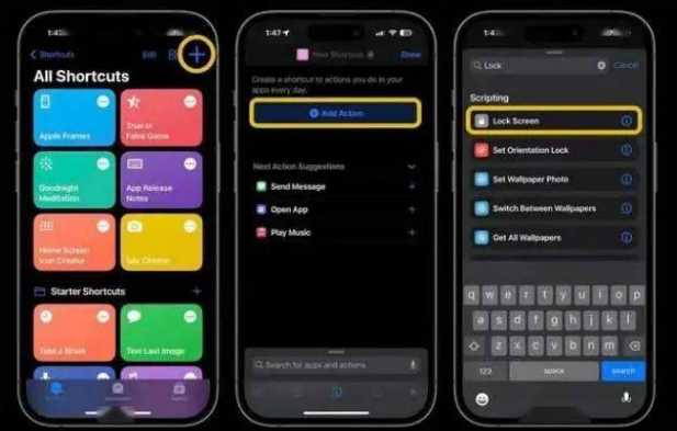 甘洛苹果14锁屏维修店分享iPhone14升级iOS16.4后如何创建锁屏快捷方式 
